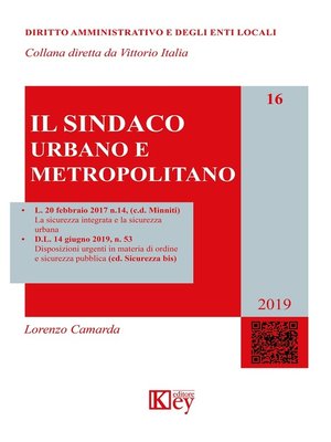 cover image of Il sindaco urbano e metropolitano